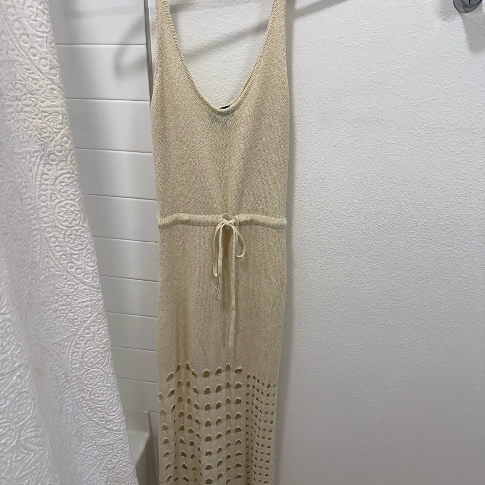 Vici Cream Knit Sleeveless Maxi Dress’s